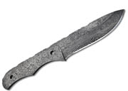 Large Damascus Drop Point Tactical Knife Blank Blade Hunting Skinning Skinner Steel